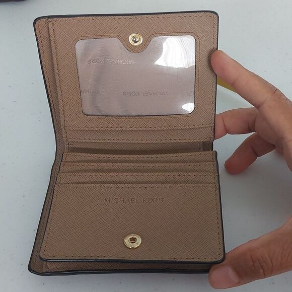 Michael Kors Bedford Brick Red Leather Carryall Card Case Wallet - Picture 6 of 10